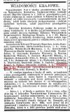 ogłoszenie Gazeta Codzienna nr 100 1856 o nabyciu praw do szlachectwa dziedzicznego